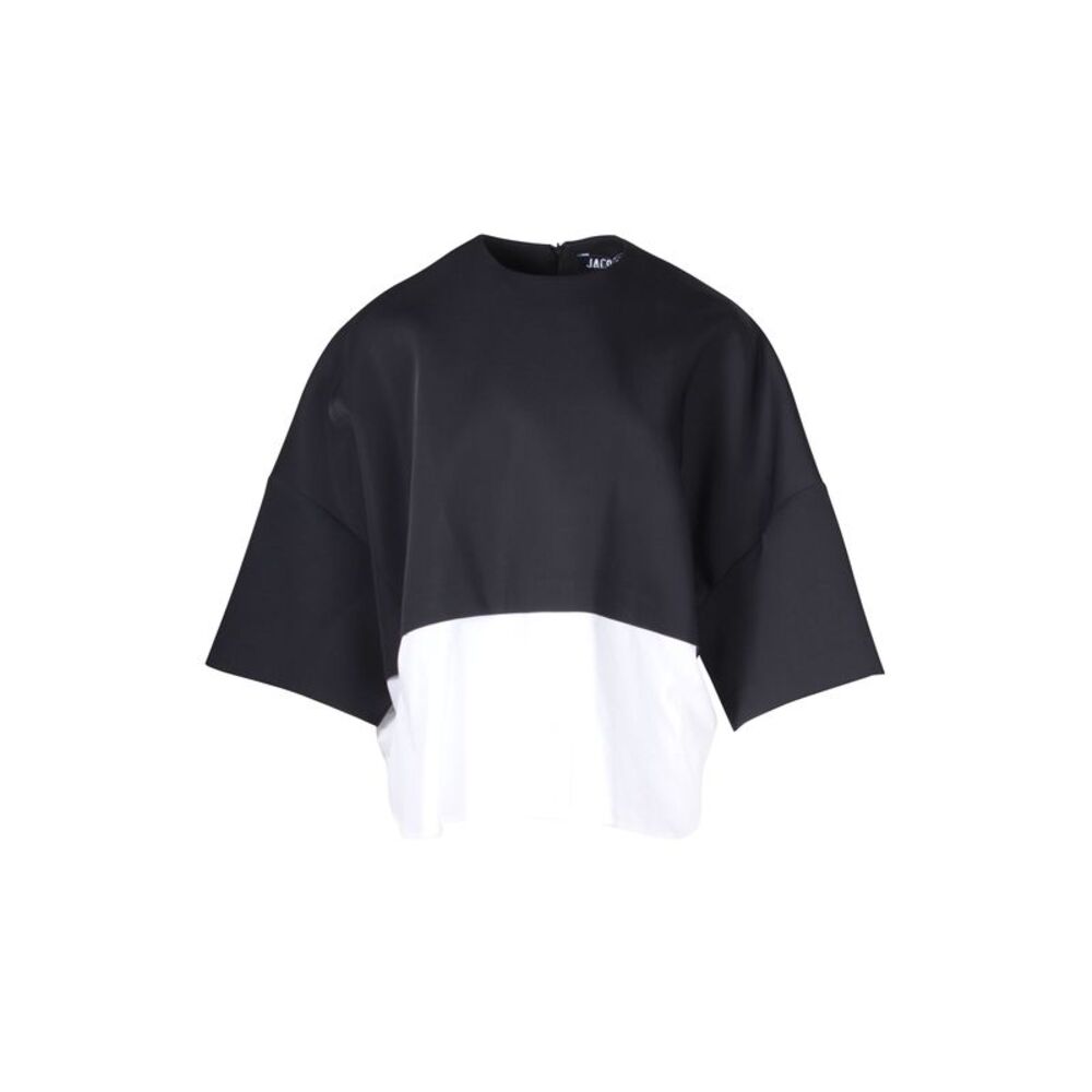 Jacquemus Le T-shirt Chemise Colorblock T-shirt in Navy Blue Cotton